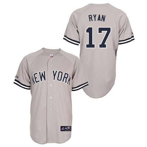 Brendan Ryan #17 Youth Baseball Jersey-New York Yankees Authentic Road Gray MLB Jersey